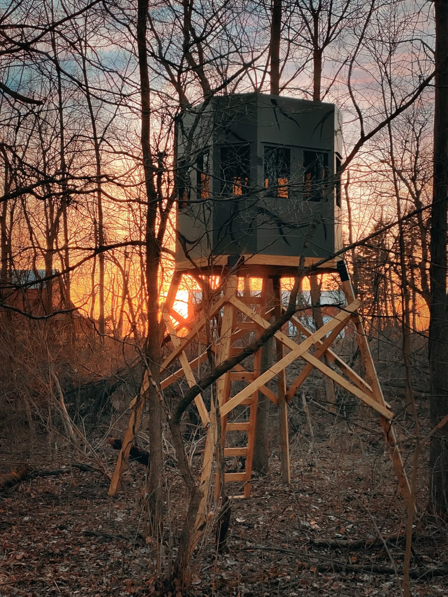 Double Drop Hunting Blind 6x6-Bow Windows-Side Entry