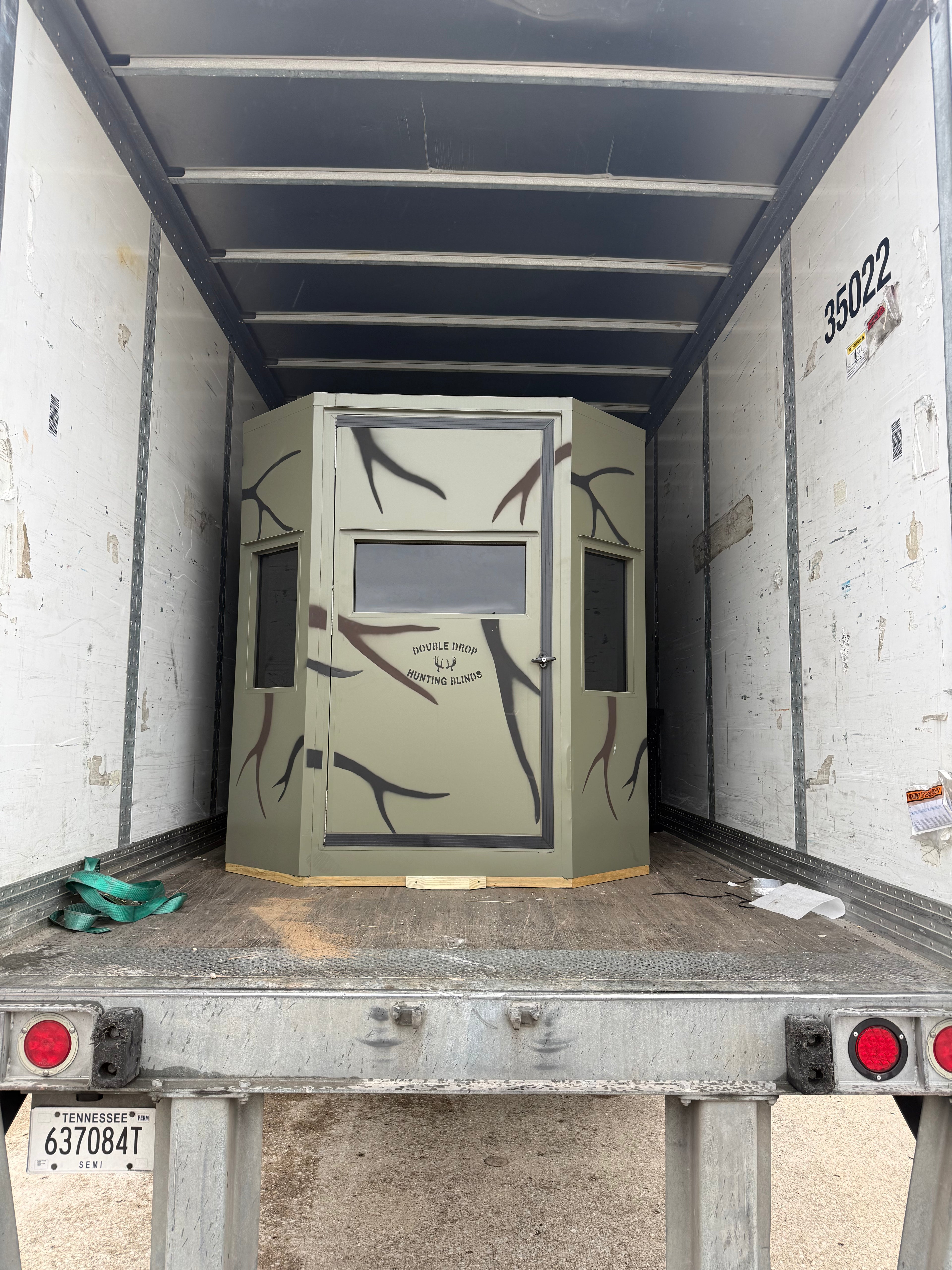 Double Drop Hunting Blind 5x6 Bow Windows Side Entry