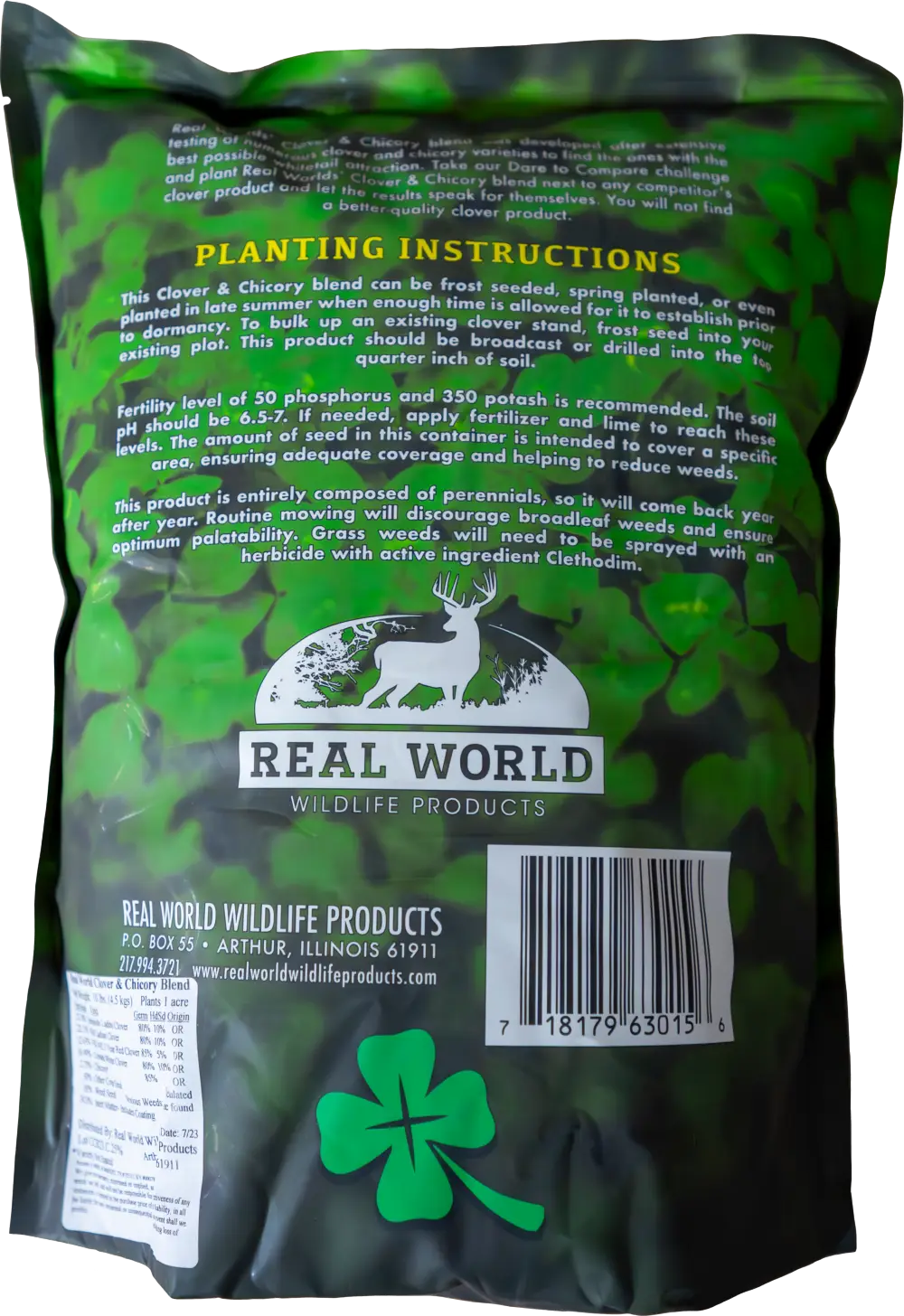 RWWP Clover and Chicory 1/2 acre